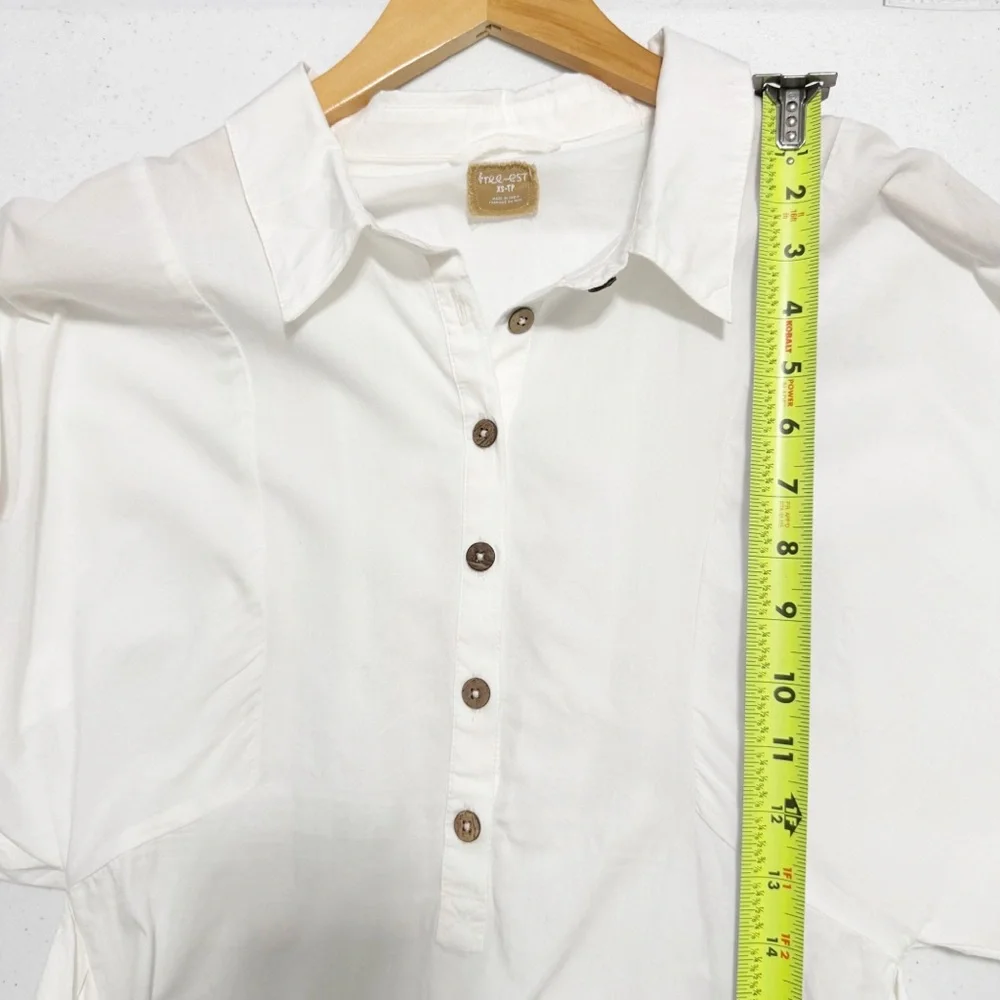 Free People Free-Est Rugby Mini Dress Ivory NWT XS